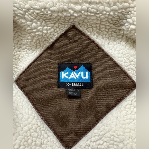 KAVU Brown Cotton Canvas Jacket with Sherpa Lining. Chore, Work coat. - Picture 8 of 14